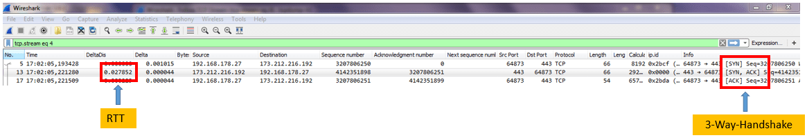 wireshark round trip time analysis