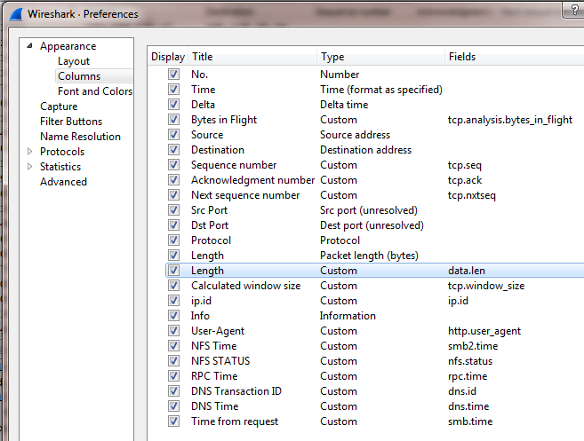 PACKET-SNIFFER Calculation tool